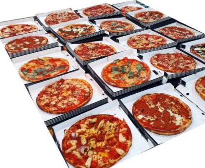 Group of 18 different pizza's it looks like heaven!!